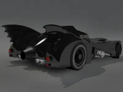 Batmobile batman Low-poly 3D model