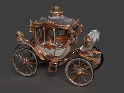 Chinese ancient carriage figure  Low-poly 3D model from CGTrader