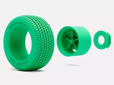 15x10 Magnum 500 Wheel BFGoodrich Radial TA Tire 3D print model