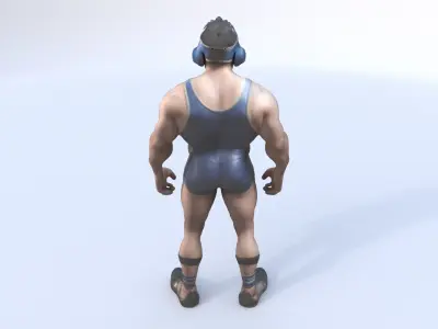 Wrestling 3D model