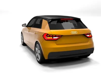 AUDI A1 2019 LOWPOLY Low-poly 3D model
