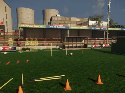 Low-Poly Soccer Field Pack Low-poly 3D model