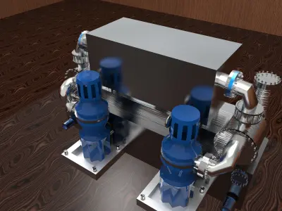 Sewer System Water Pump 3D model