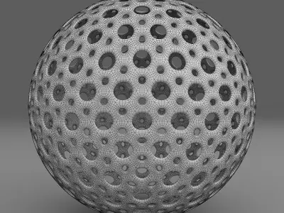 Perforated Sphere Shape 3D Print Model 3D print model