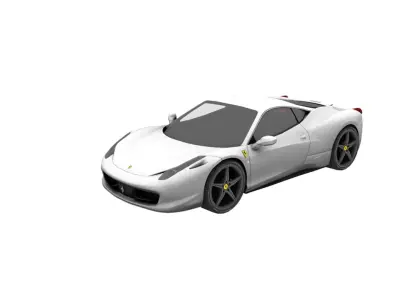ferrari 458 Low-poly 3D model