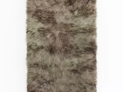 Shaggy Fur Camel Rug 3D model
