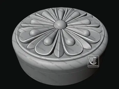 Round Jewelry Box V2 - Files for CNC and 3D Printer 3D print model