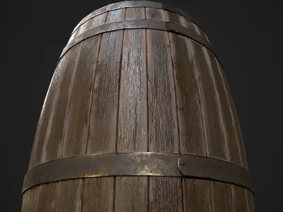 Barrel Low-poly 3D model