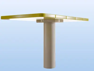 Restaurant Yellow Table 3D model