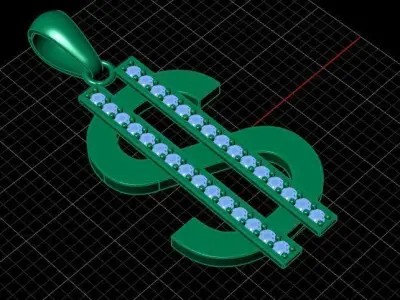 DOLLAR NECKLASE 3DM 3D print model