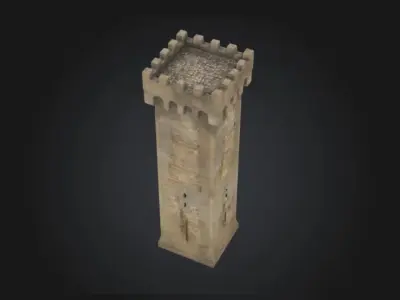 Watchtower Sentinel Medieval 3D model