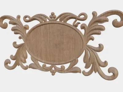 Mirror Frame Decor For Wood Carving 3D print model buy