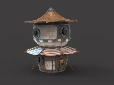 Ancient House  Low-poly 3D model