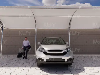 tarpaulin roof Low-poly 3D model