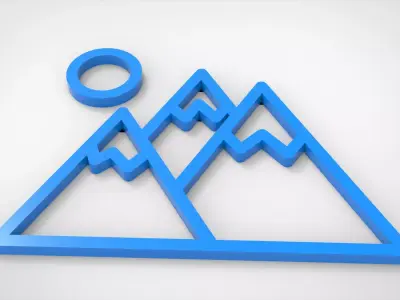 Mountain decor form Free 3D model