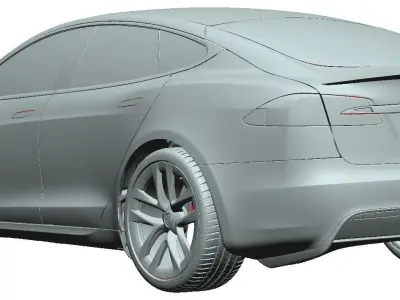 Tesla Model S Plaid 2021 - Exterior Scan 3D model 3D model