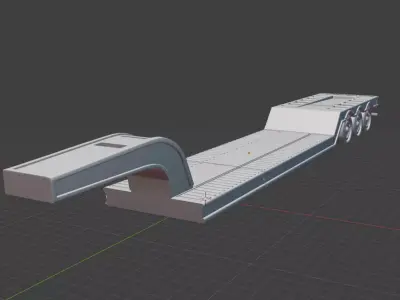 Lowboy Trailer 3D Printable 3D print model
