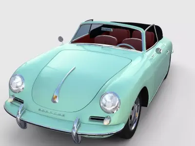 Porsche 356 Convertible rev 3D model