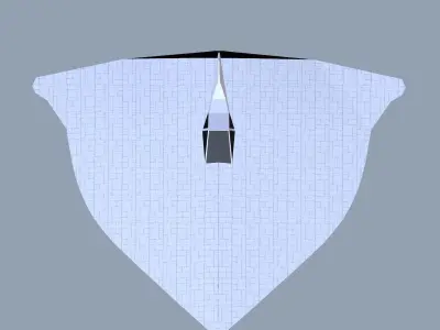 Spaceship angel Low-poly 3D model