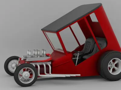 Uncertain-T Custom Hot Rod 3D model