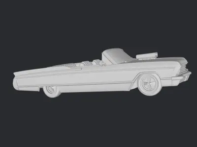 vintage lowraider car 3D print model