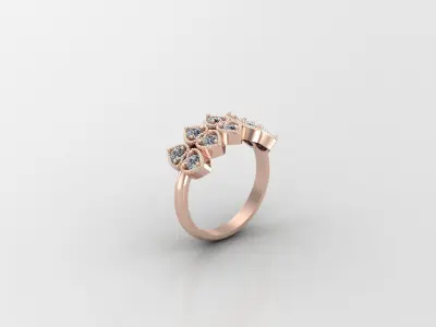 Solitaire Ring Version 1 SR27 3D model