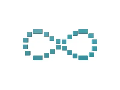 Infinity Symbol v7 003 Low-poly 3D model