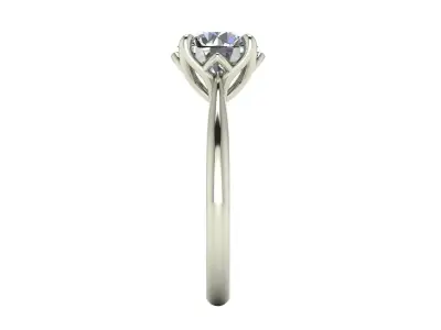 Diamond Wedding Ring R1 3D print model