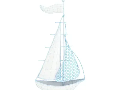 Sailboat Sculpture 3D model