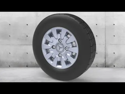 Wheel with cover 175-70R13 3D model