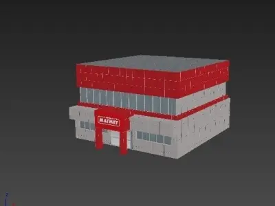 russian shop magnit Low-poly 3D model