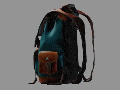 Stylized Backpack BP17 Low-poly 3D model