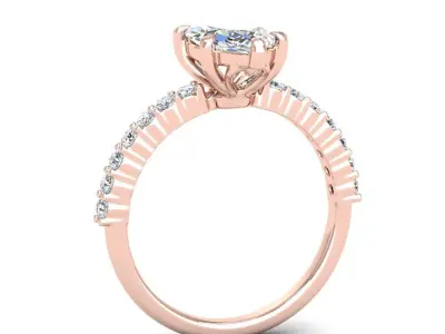 Engagement ring Alice marquise 3D print model