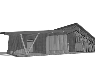 Wooden house 3D model purchase