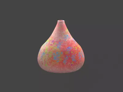 colourful-PBR-vase colorful vase Free 3D model