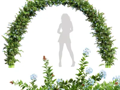 New Plant Ceratostigma Plumbaginoides Bleiwurz Decorative Free 3D model