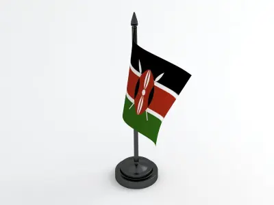 Table Flag Kenya 3D model