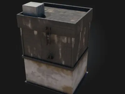 Weathered Urban House  Grit and Character of City Living 3D model