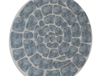 Spiral fresco 3D model