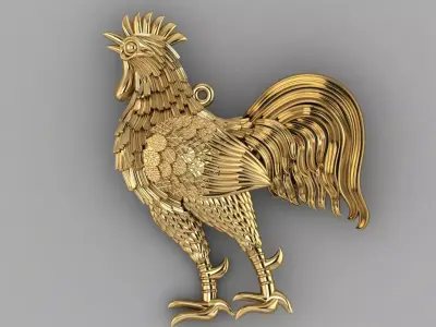Roster Chicken Pendant 3D print model