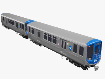 Chicago CTA train 7000 series 3D model
