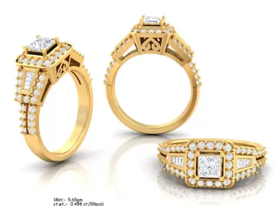 H stern luxury diamond ring 3D print model