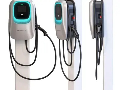 Chargecore Electric Vehicle Charging Station 3D model