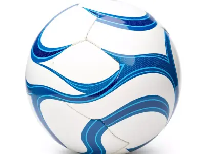 Blue Swirl Soccer Ball model pack Low-poly 3D model