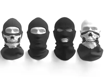 Balaclava Mask Pack - Marvelous Designer 3D model