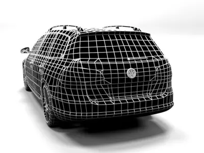 PASSAT B7 VARIANT 2011 LOWPOLY Low-poly 3D model