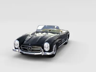 Mercedes 300SL with interior Pack 3D model
