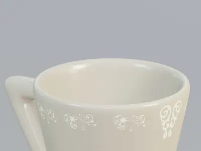  Mug with wavy plate 3D model