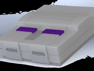 SNES Console 3D model