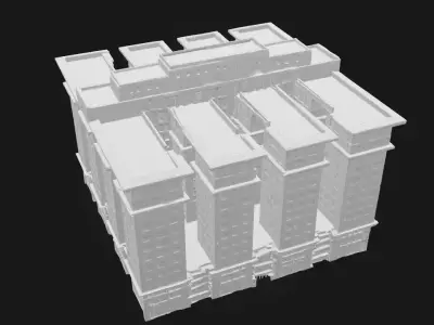 Urban Majesty Modern Skyscraper Model 3D model